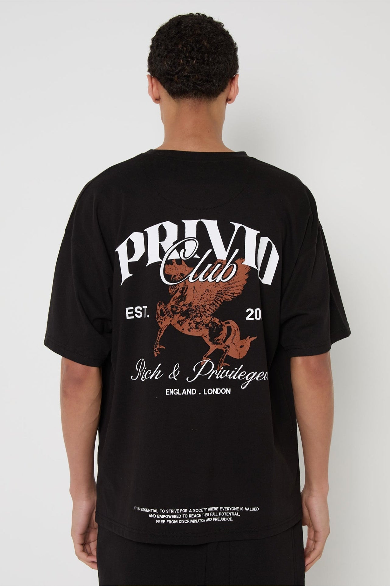 Relaxed Lightweight Privileged Cotton T-Shirt - Black