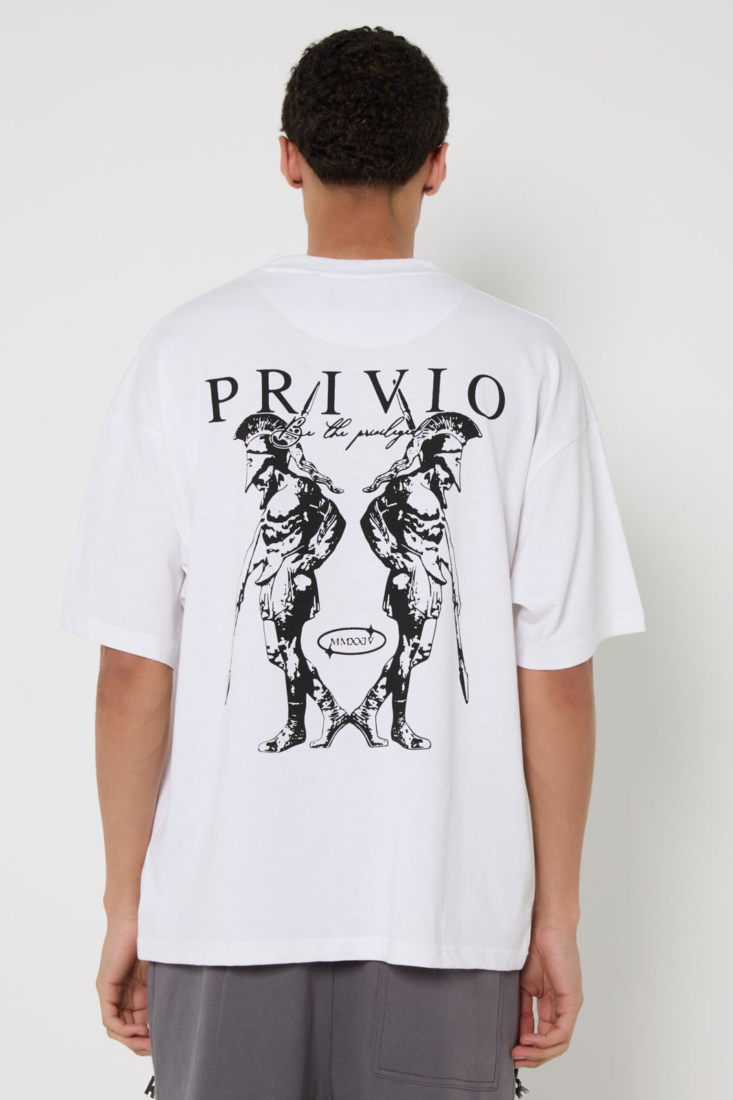 Relaxed Lightweight Graphic Cotton T-Shirt - White