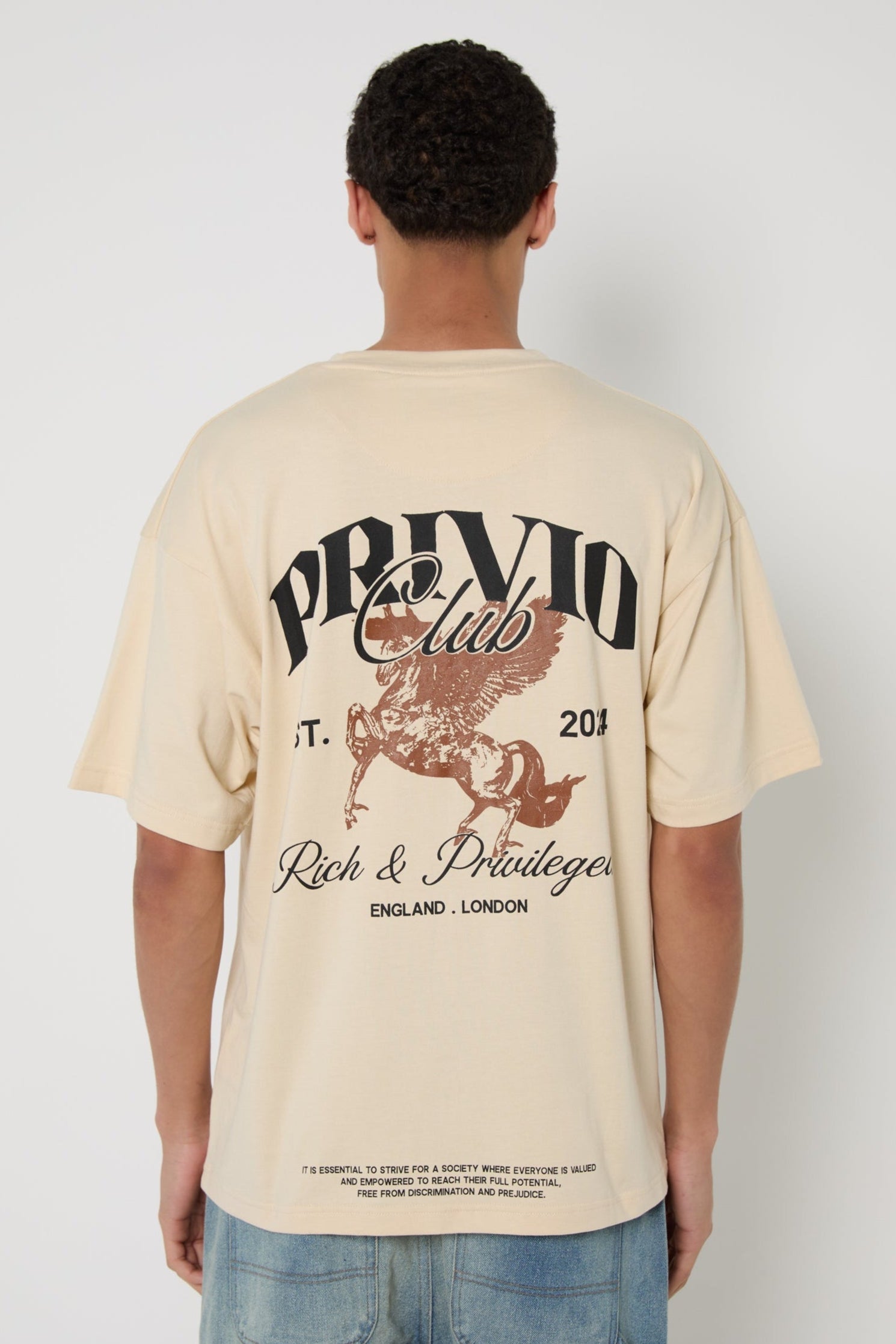 Relaxed Lightweight Privileged Cotton T-Shirt - Beige