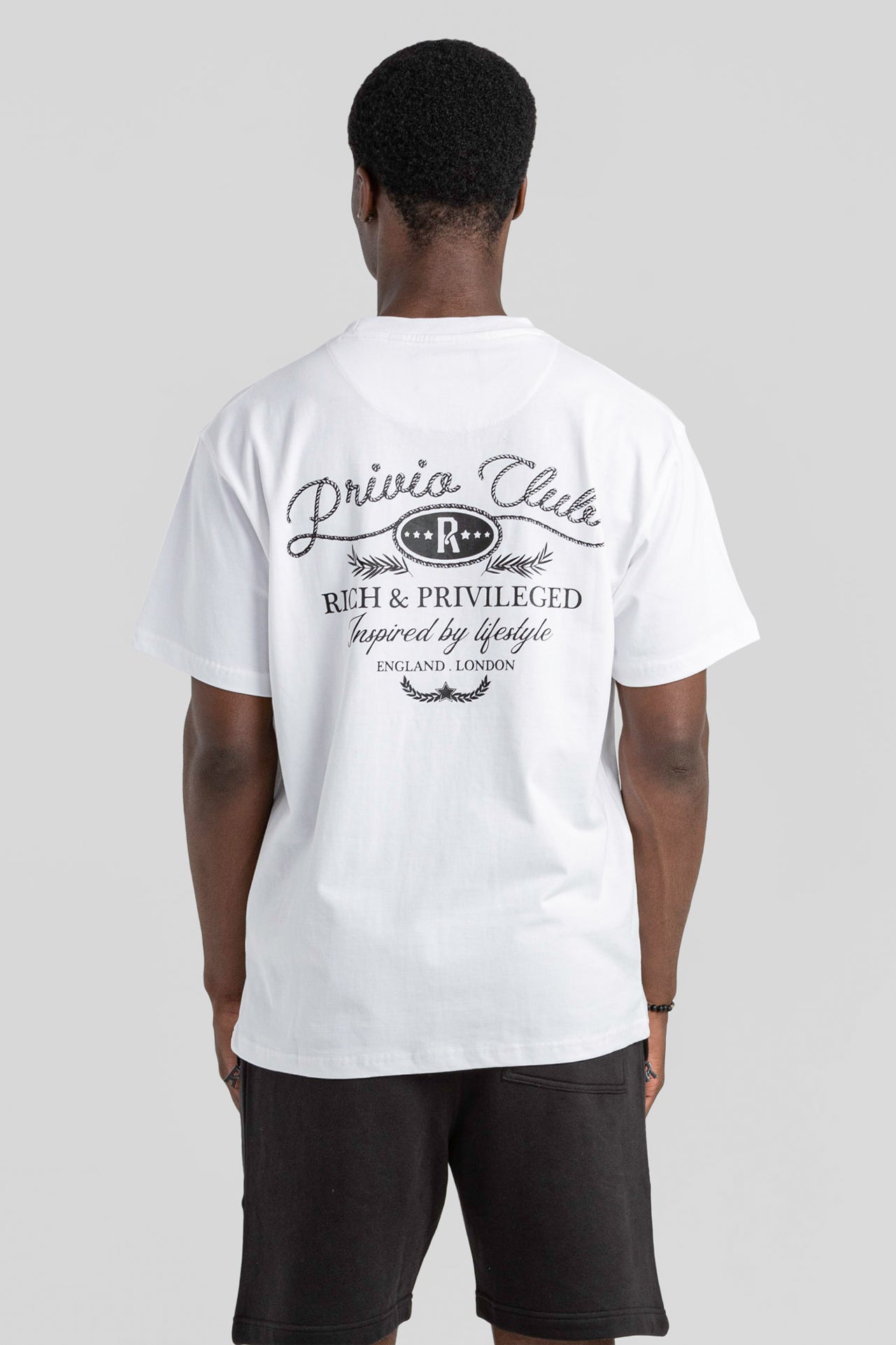 Relaxed Club Life Style Cotton T-Shirt - White
