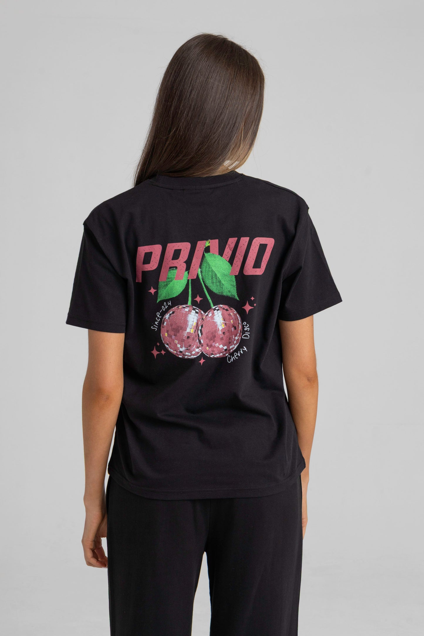 CHERRY PRINT OVERSIZED T-SHIRT