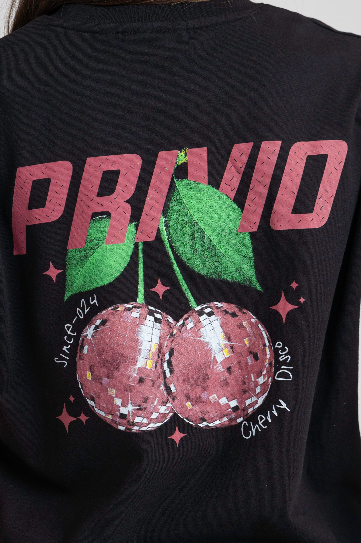 CHERRY PRINT OVERSIZED T-SHIRT