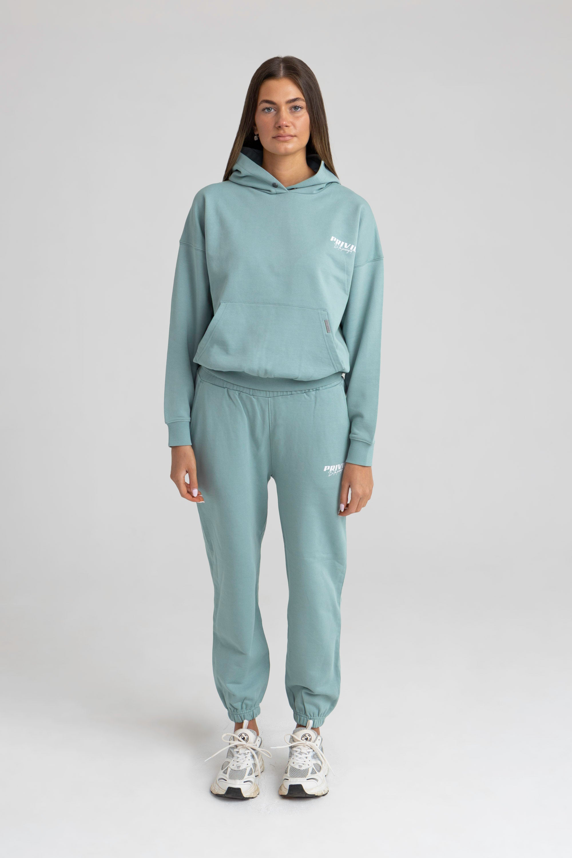 Washed Cotton Hoodie - Dusty Mint
