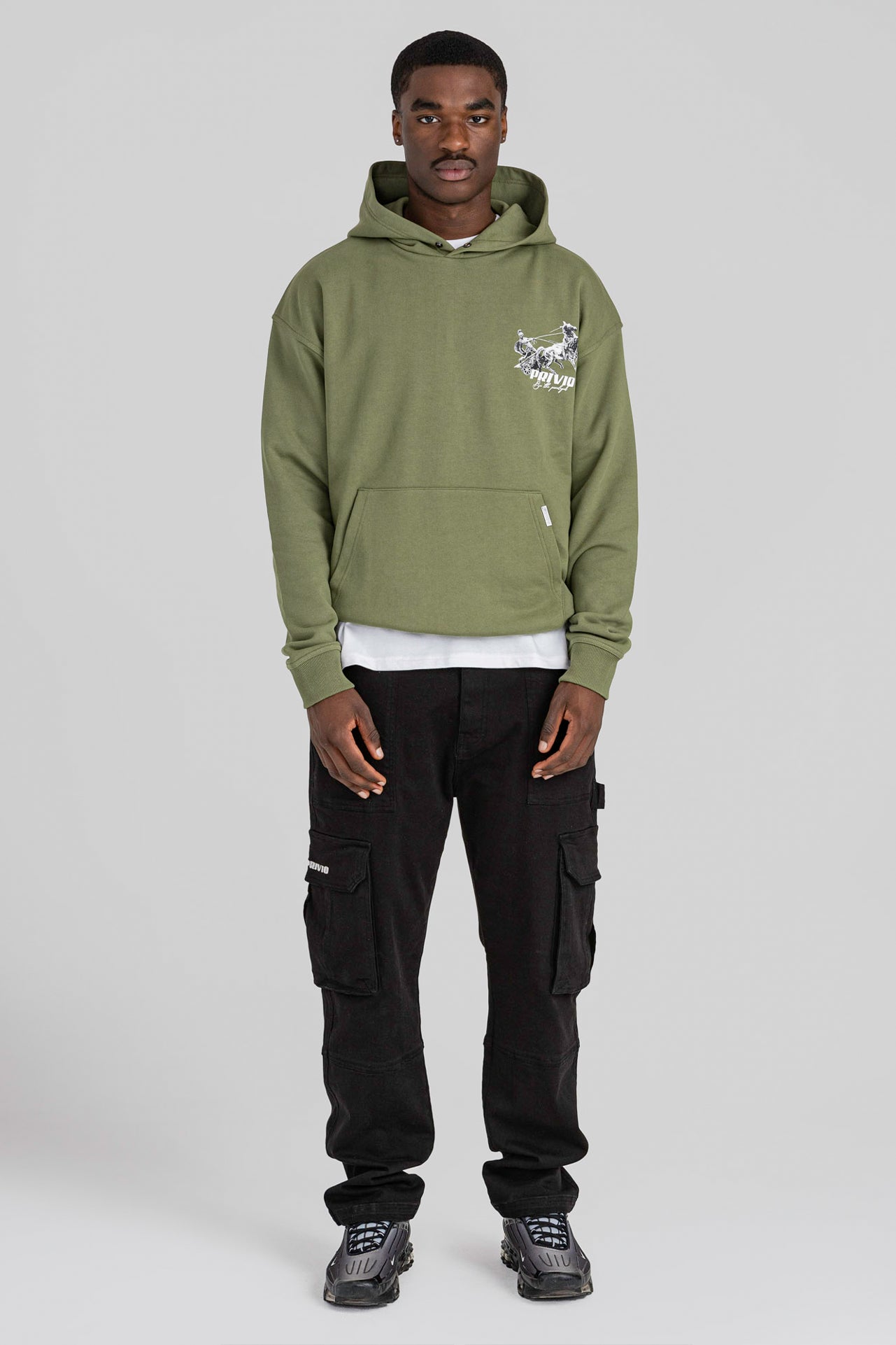 Warrior Oversized Washed Cotton Hoodie