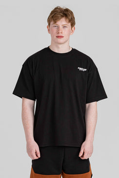Relaxed Privio Logo Cotton T-Shirt - Black