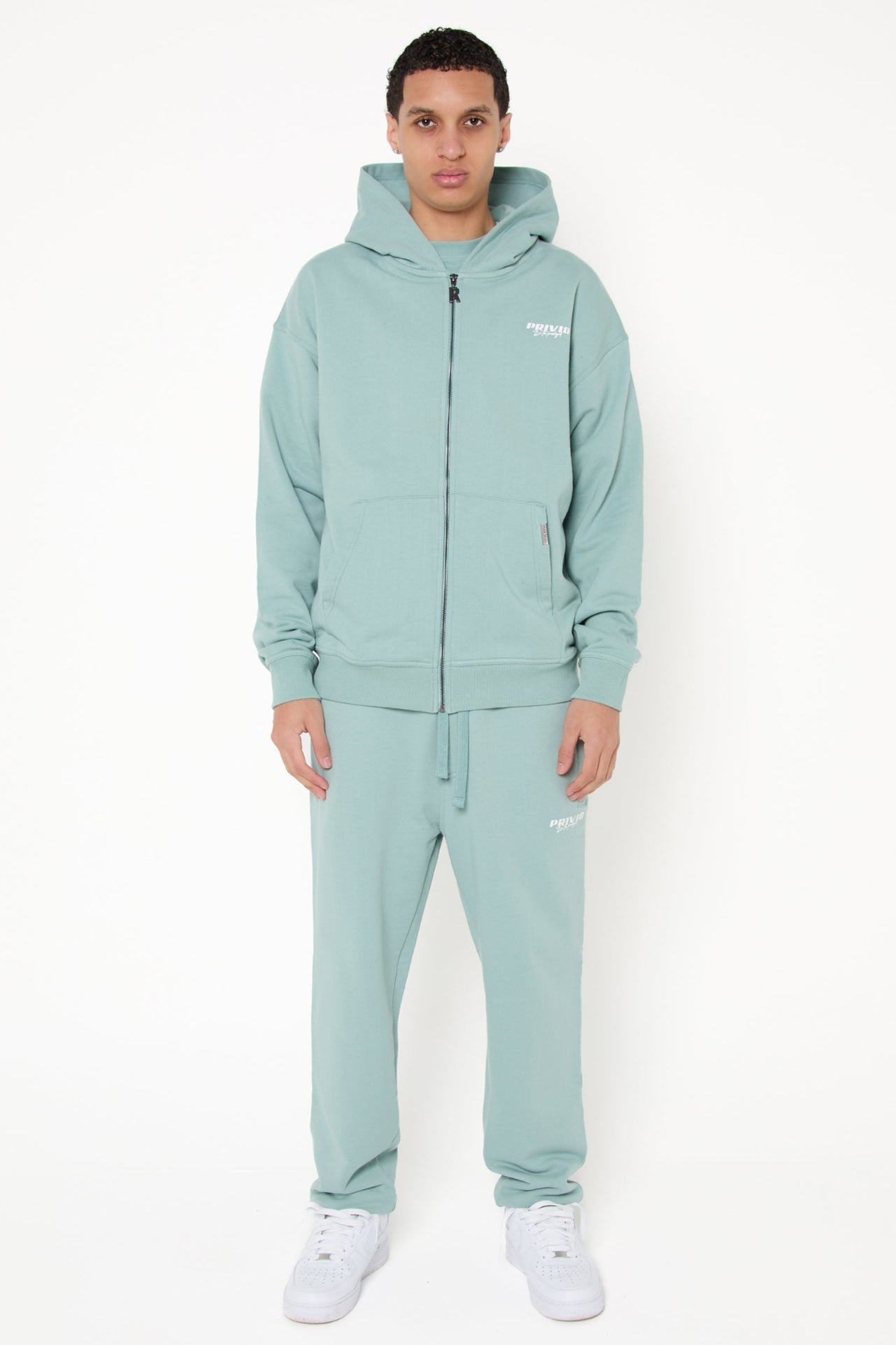 PRIVIO LOGO ZIP THROUGH HOODIE