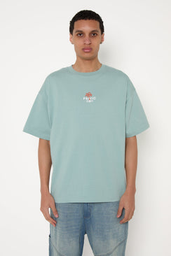 Privio Relaxed Lightweight Graphic Cotton T-Shirt - Dusty Mint