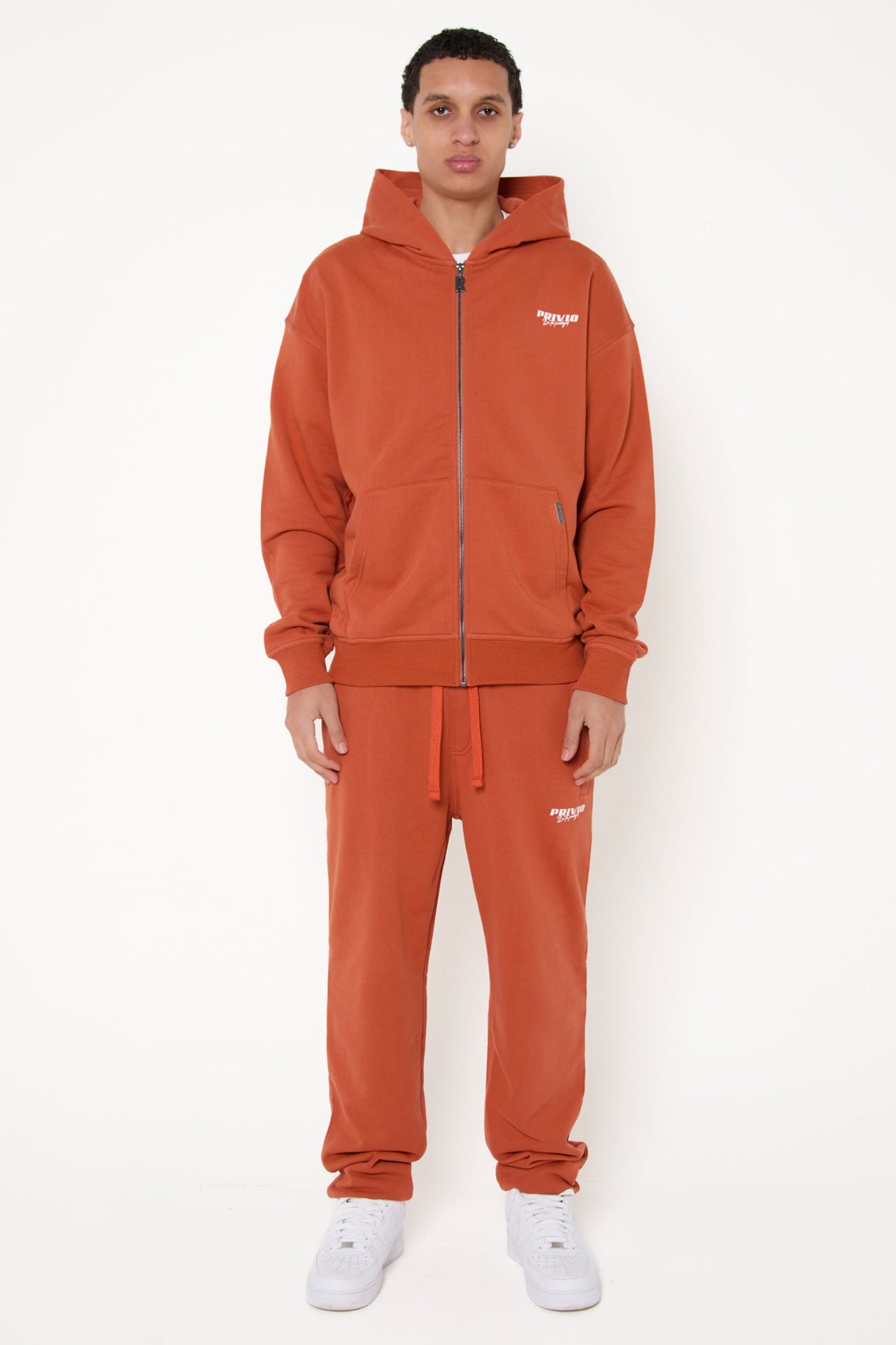 PRIVIO LOGO ZIP THROUGH HOODIE