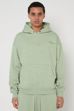 Organic Cotton Oversized Washed Hoodie - Green