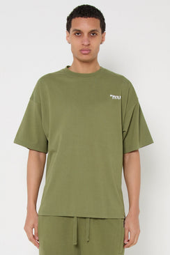 Relaxed Privio Logo Cotton T-Shirt - Khaki