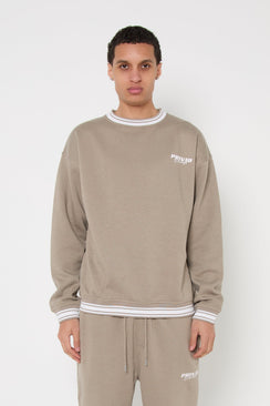 Oversized Washed Cotton Sweatshirt - Stone