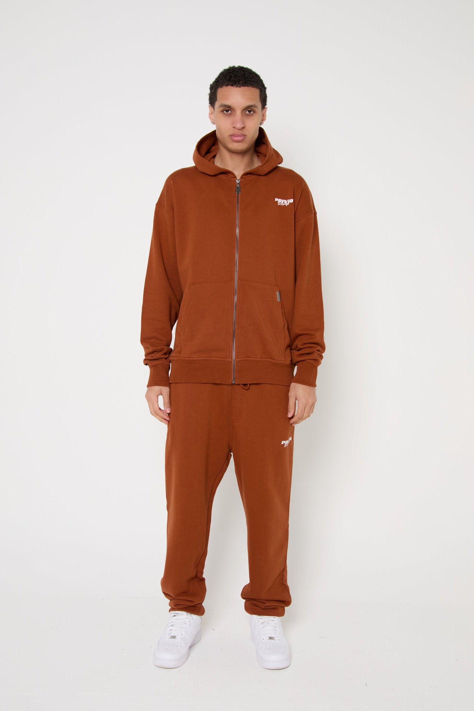 LOGO ZIP THROUGH HOODIE