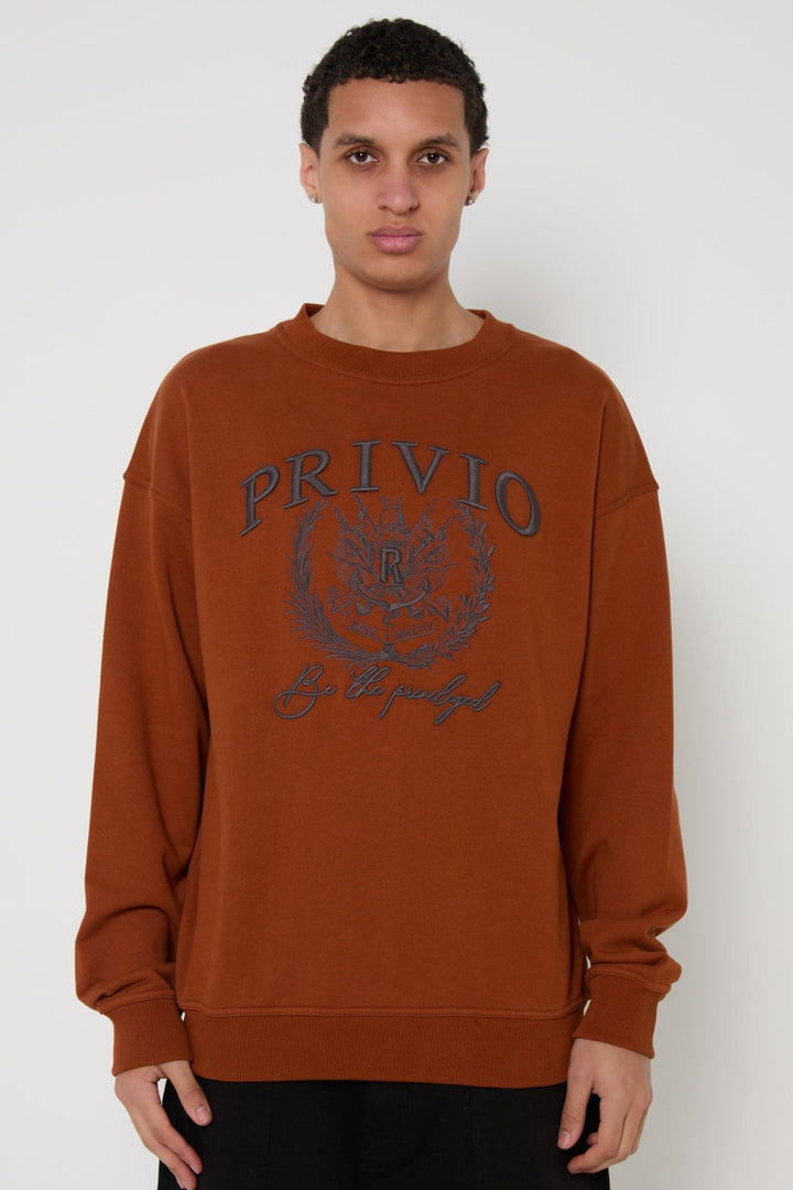 PRIVIO CREST 3D EMBROIDERY SWEATER