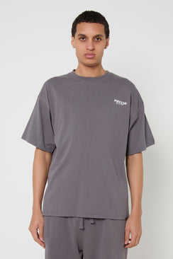 Relaxed Privio Logo Cotton T-Shirt - Grey