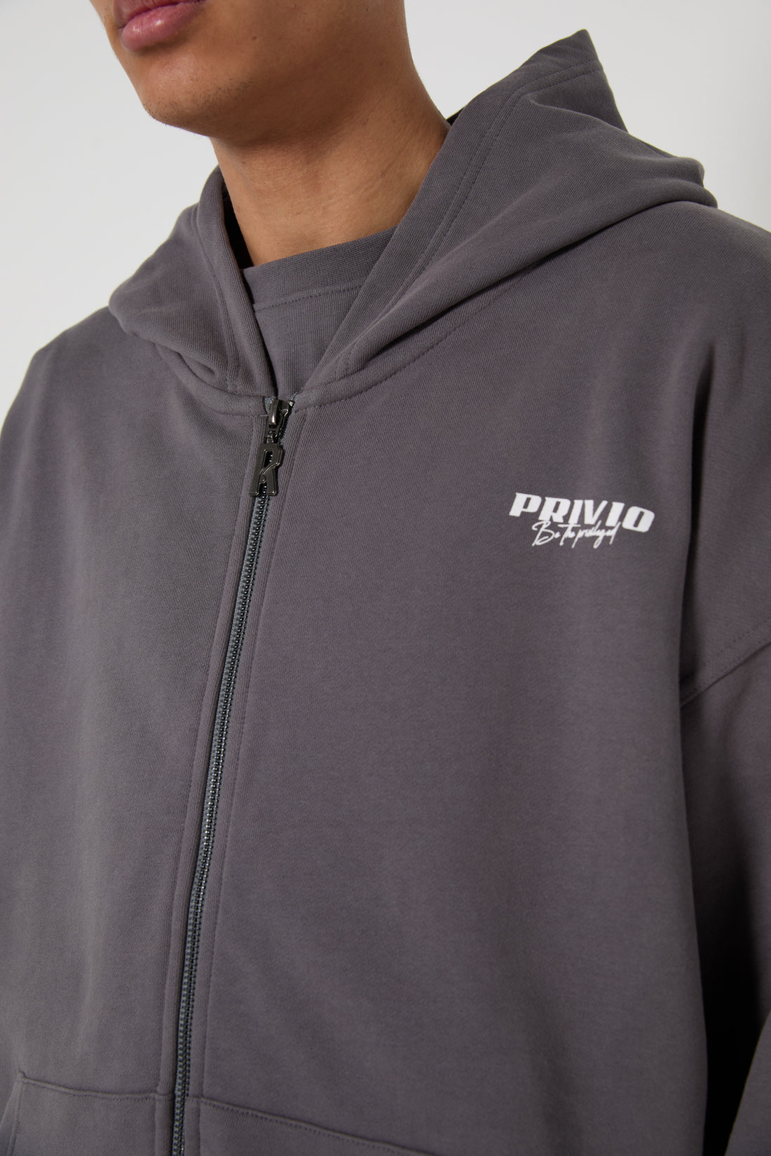 LOGO ZIP THROUGH HOODIE