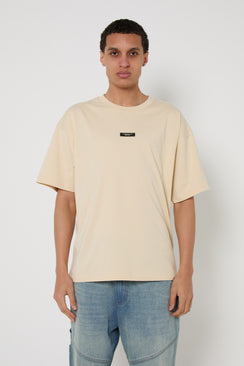 Relaxed Lightweight Privileged Cotton T-Shirt - Beige