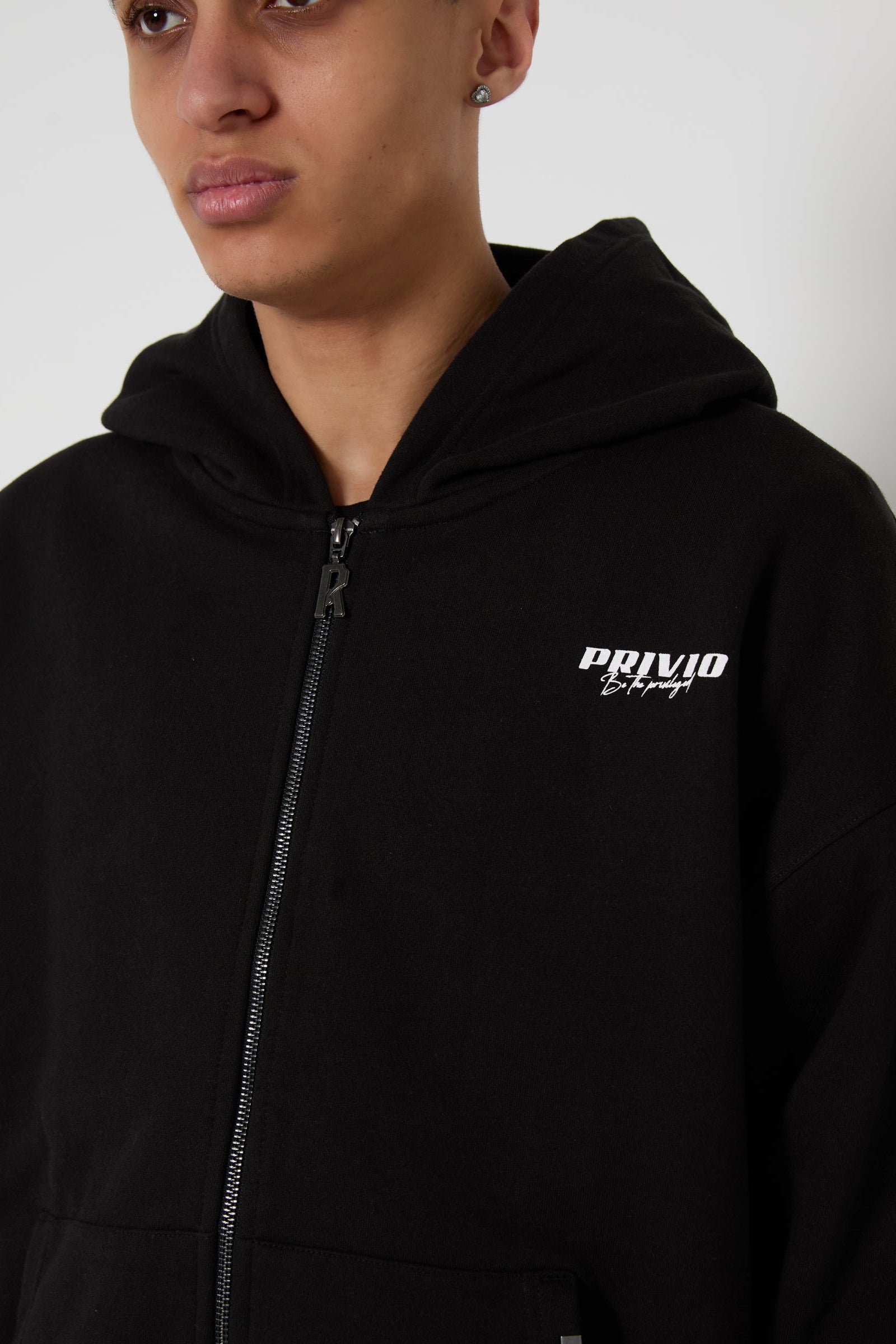 LOGO ZIP THROUGH HOODIE