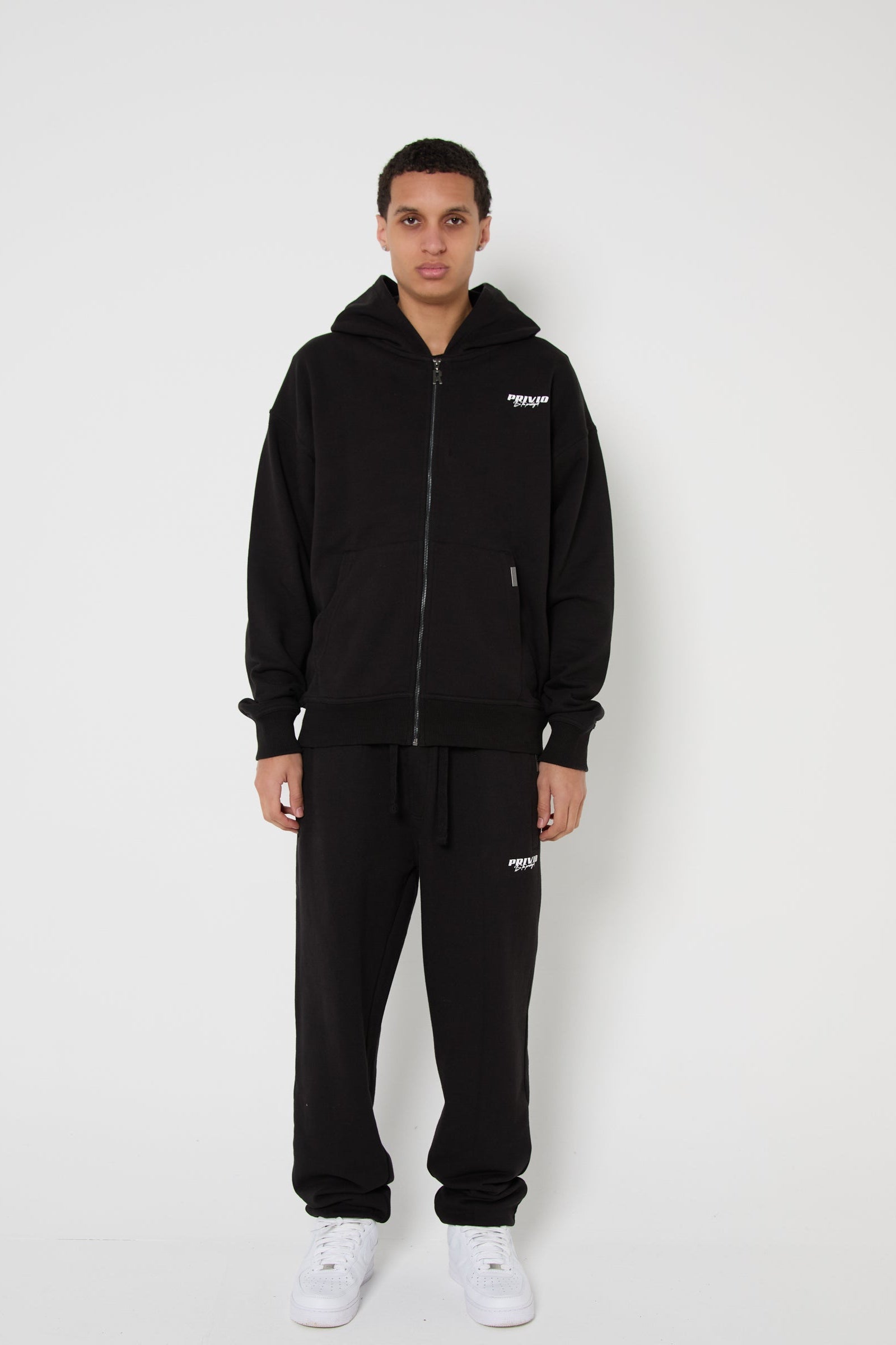 LOGO ZIP THROUGH HOODIE