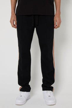Cotton Washed Track Trouser - Black