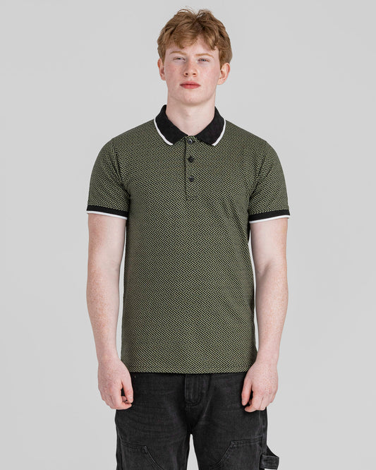 SLIM FIT JACQUARD POLO T SHIRT