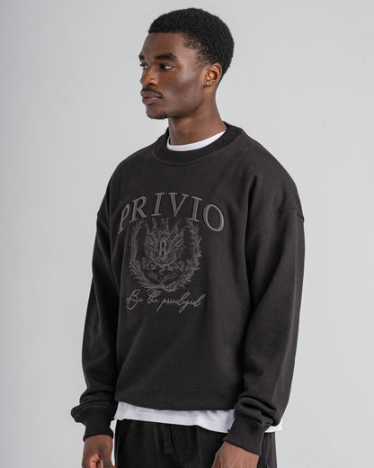 PRIVIO CREST 3D EMBROIDERY SWEATER