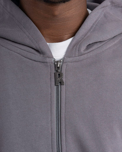 LOGO ZIP THROUGH HOODIE