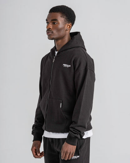 LOGO ZIP THROUGH HOODIE