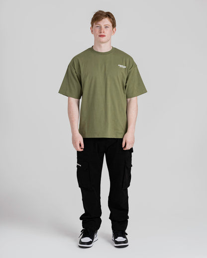 PRIVIO LOGO T SHIRT WITH CUT AND SEW PANEL