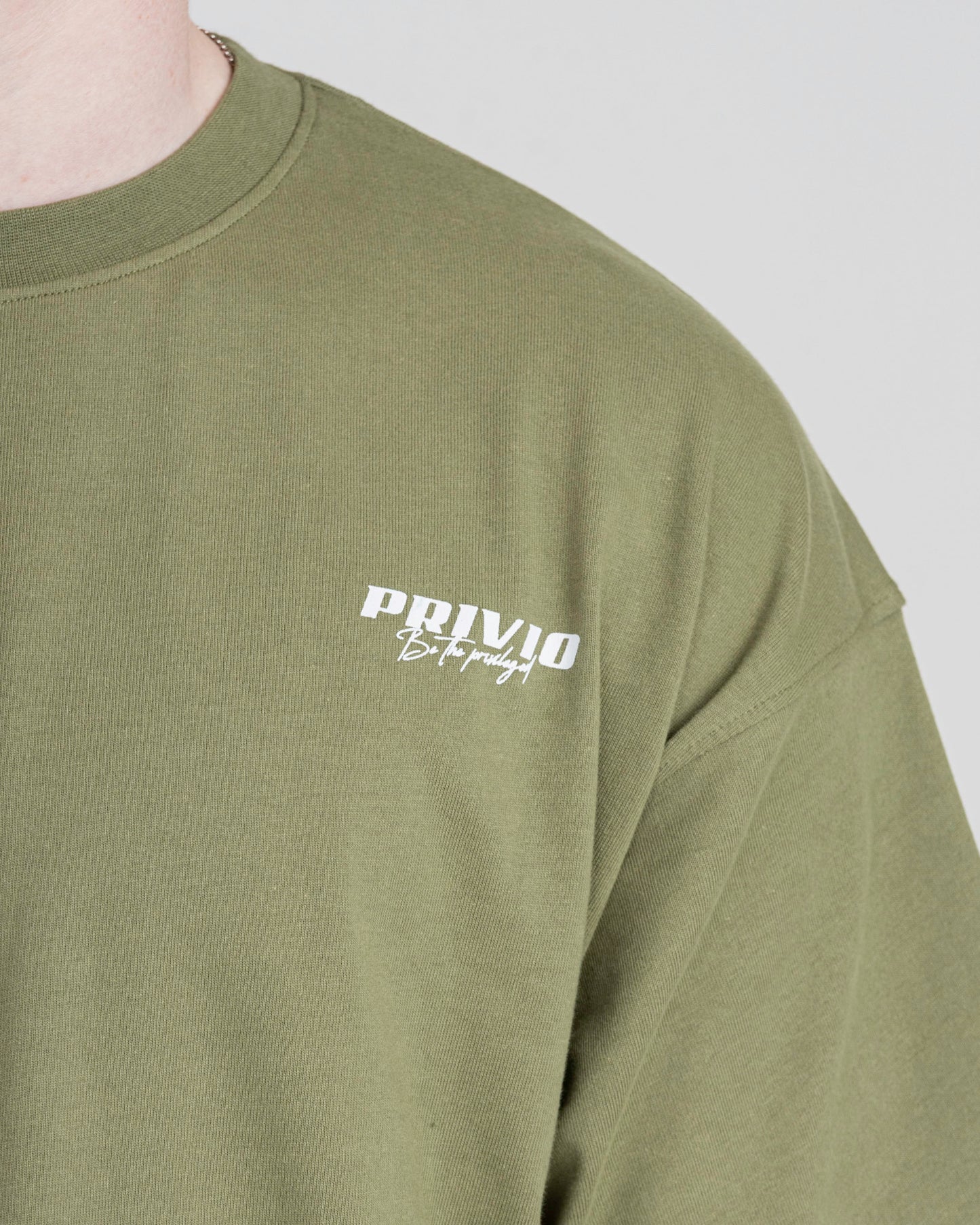 PRIVIO LOGO T SHIRT WITH CUT AND SEW PANEL