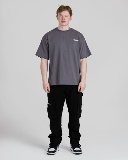 PRIVIO LOGO T SHIRT WITH CUT AND SEW PANEL