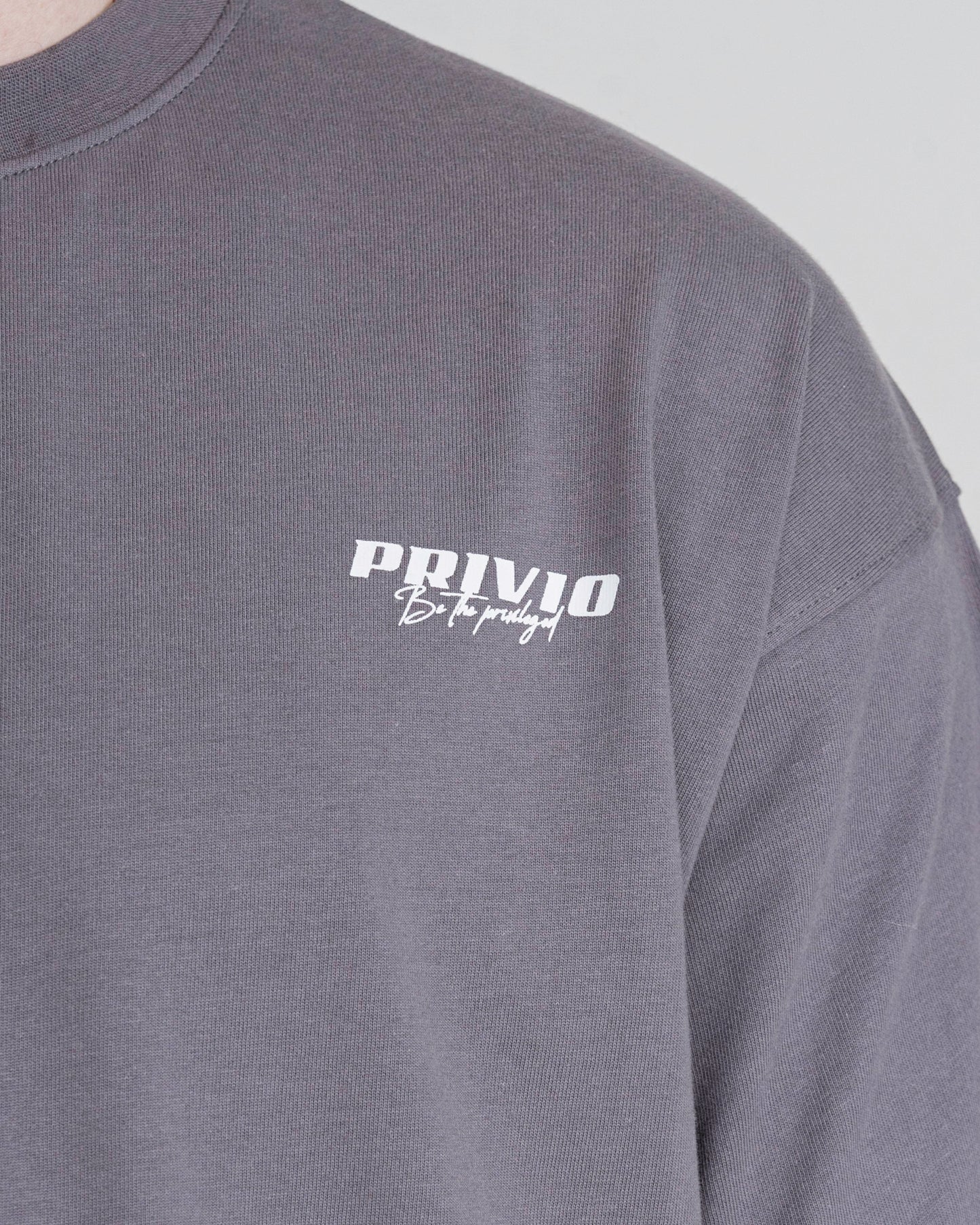 PRIVIO LOGO T SHIRT WITH CUT AND SEW PANEL