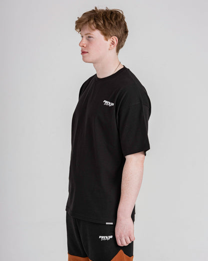 PRIVIO LOGO T SHIRT WITH CUT AND SEW PANEL