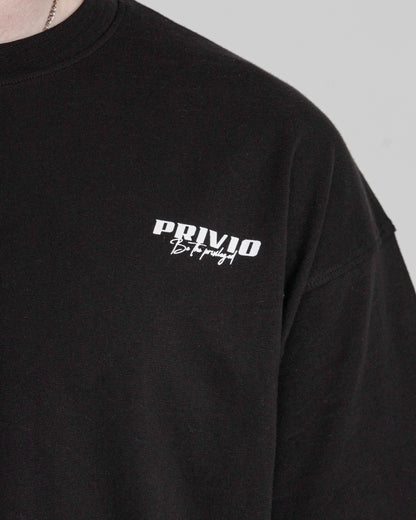 PRIVIO LOGO T SHIRT WITH CUT AND SEW PANEL