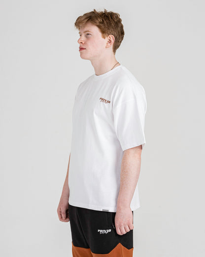 PRIVIO LOGO T SHIRT WITH CUT AND SEW PANEL