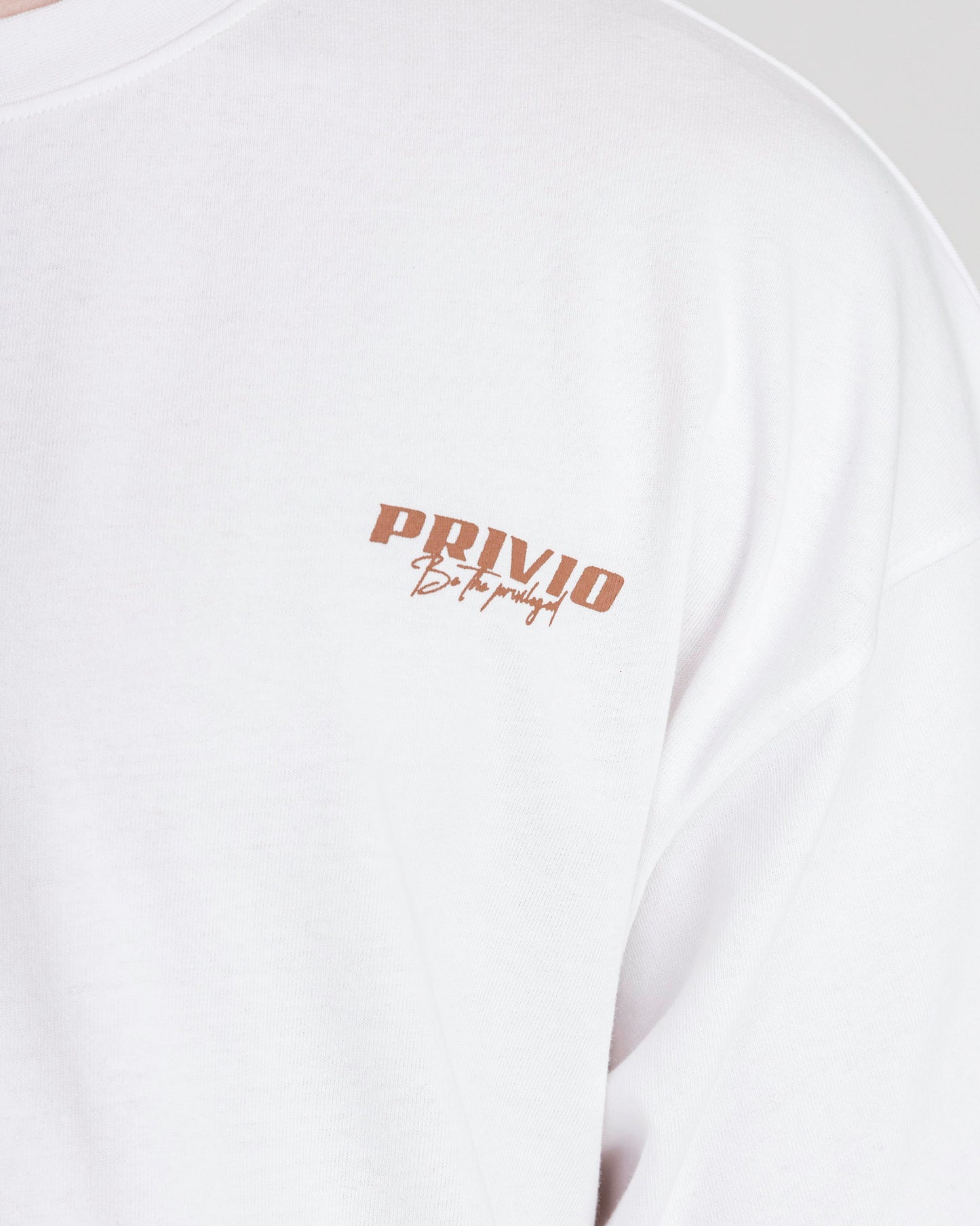 PRIVIO LOGO T SHIRT WITH CUT AND SEW PANEL