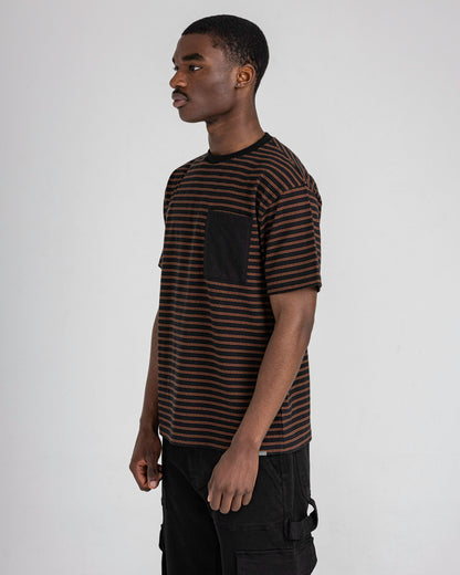 CONTRAST STRIPE T SHIRT