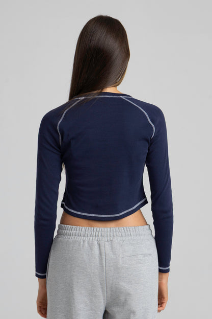 RIBBED LONG SLEEVE T-SHIRT