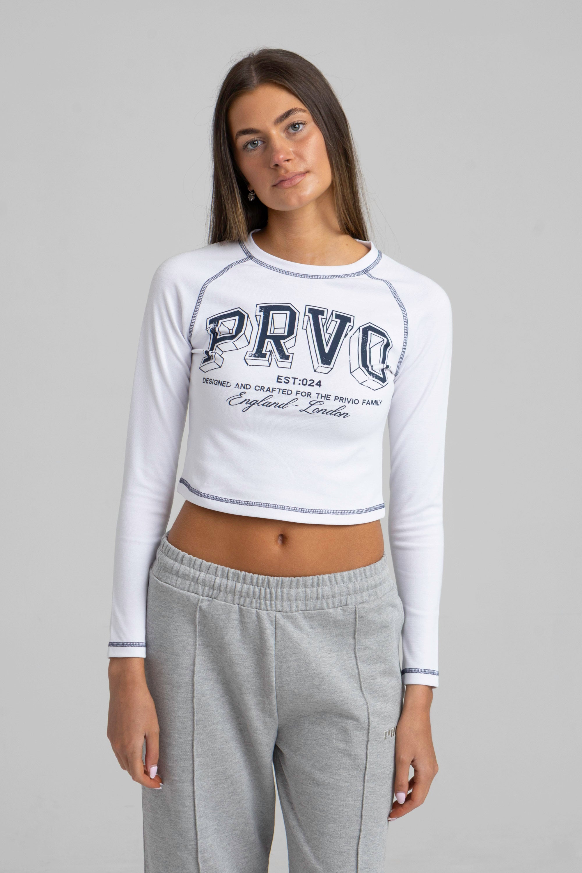 Graphic Cropped T-Shirt - White