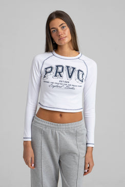 Graphic Cropped T-Shirt - White