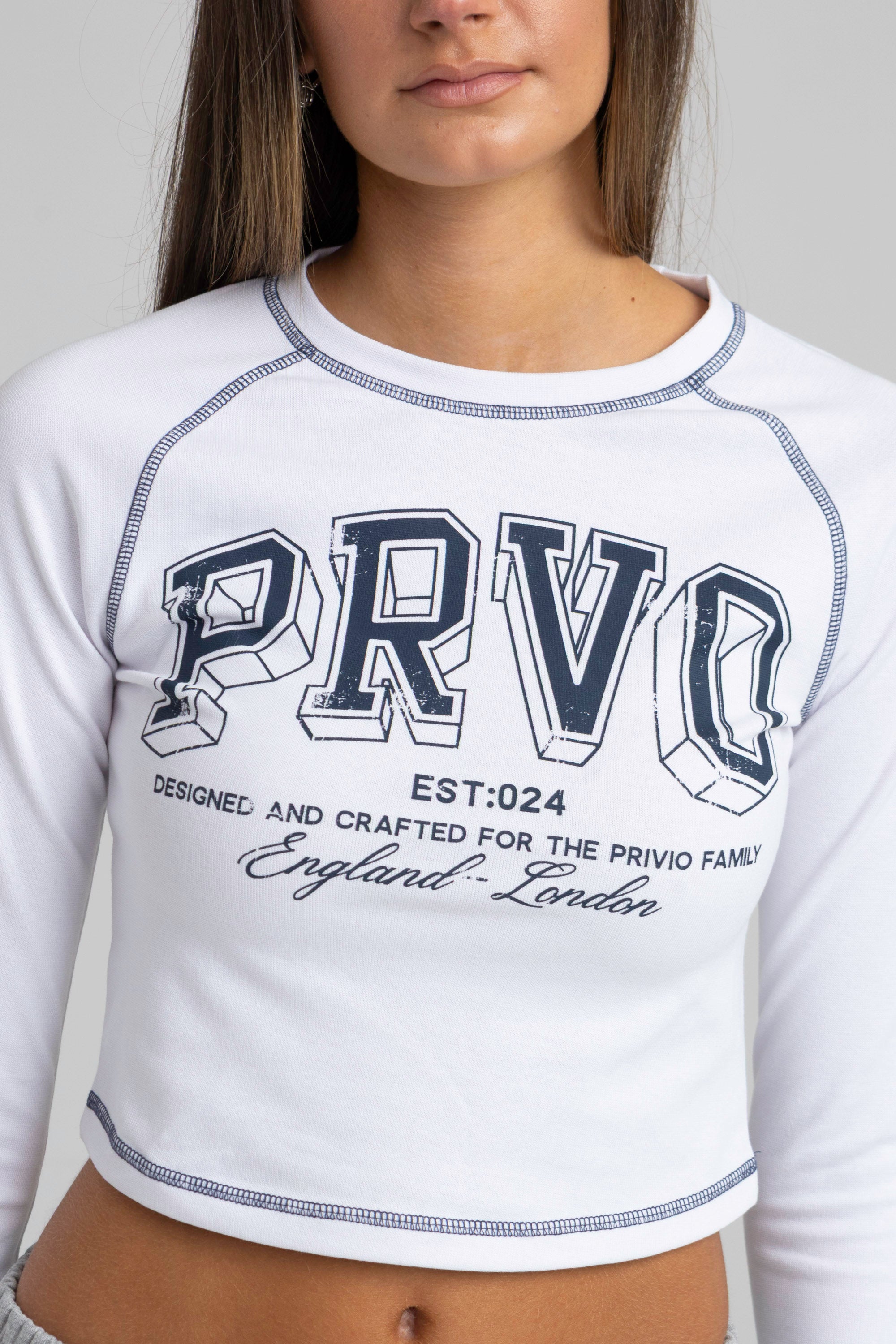 Graphic Cropped T-Shirt - White