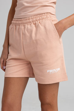 Elasticated Shorts - Peach