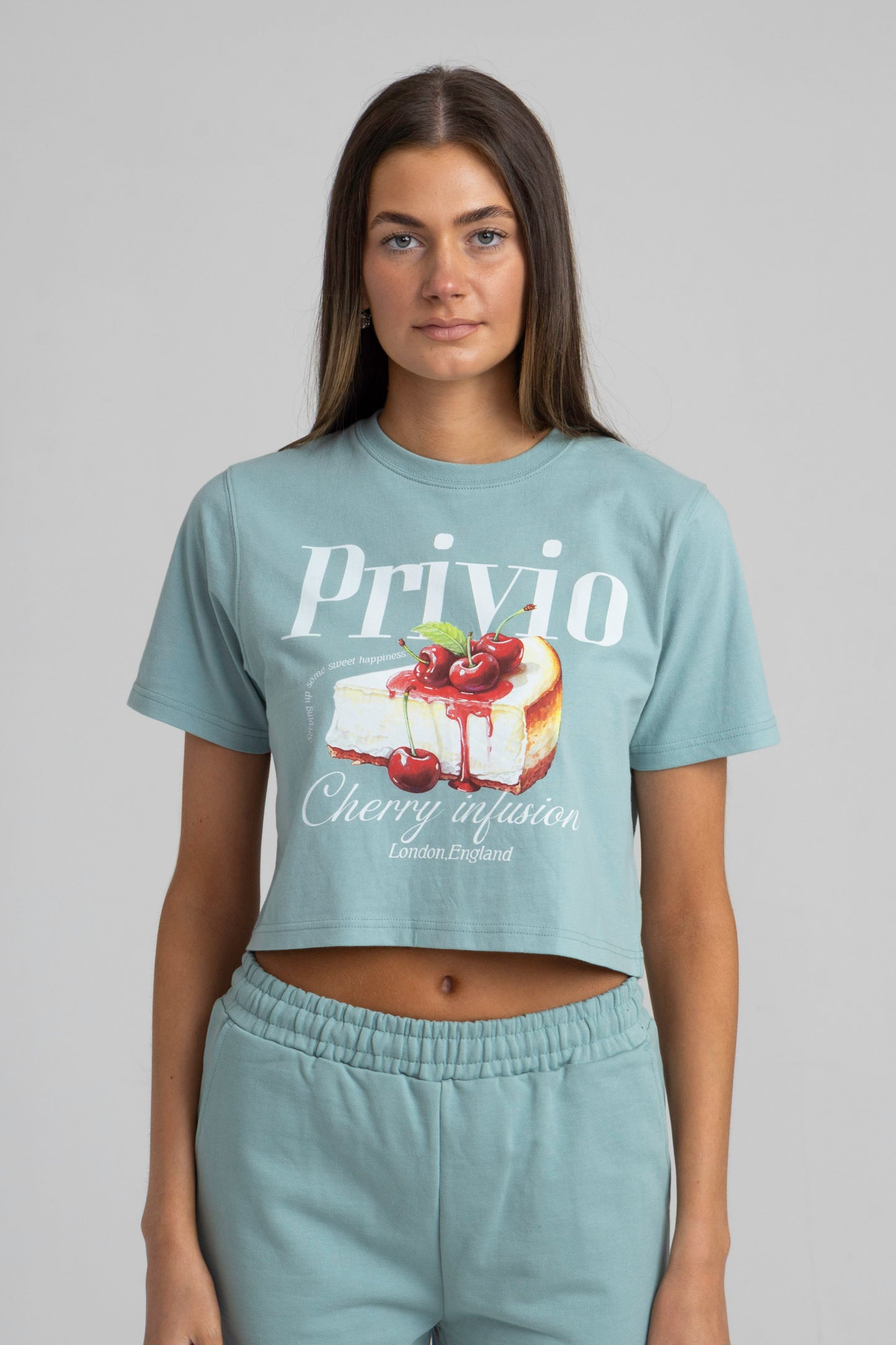 CHERRY INFUSION CROPPED T-SHIRT