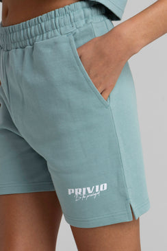 Elasticated Shorts - Dusty Mint