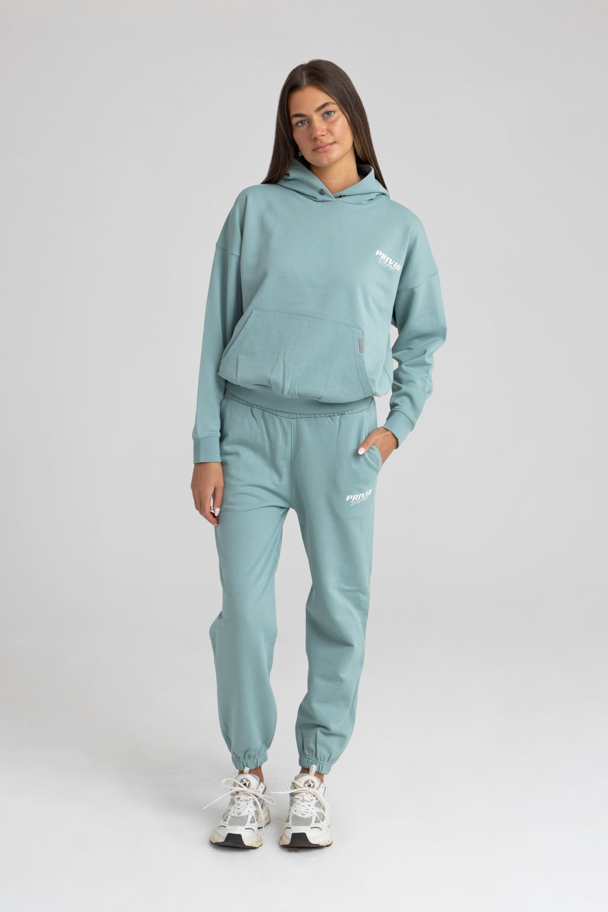 Washed Cotton Hoodie - Dusty Mint