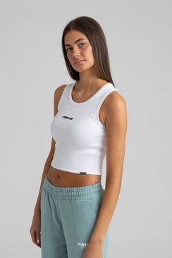 Ribbed Tank Top - White