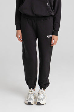 Privio Elasticated Joggers - Black