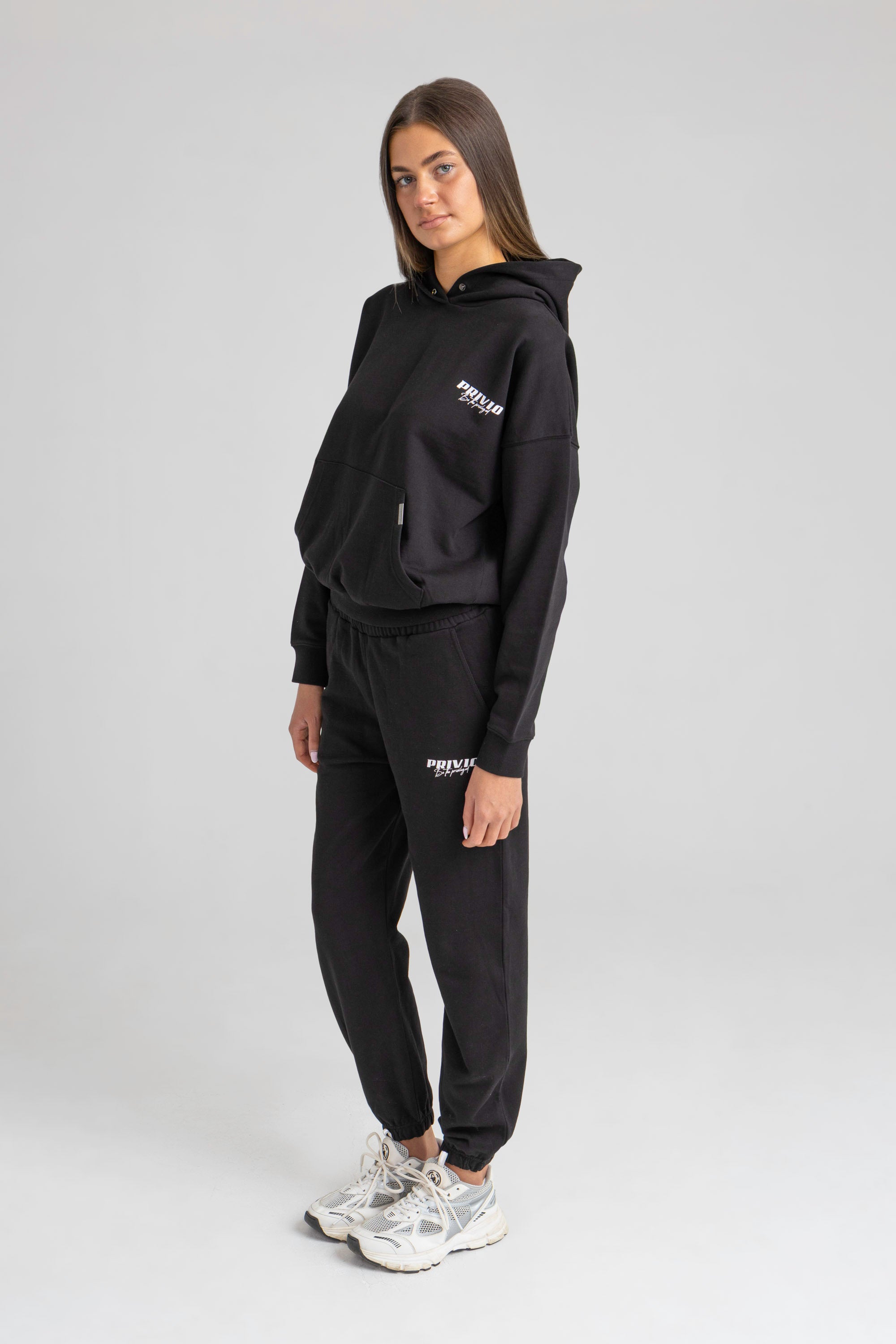 Privio Elasticated Joggers - Black