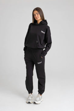 Washed Cotton Hoodie - Black
