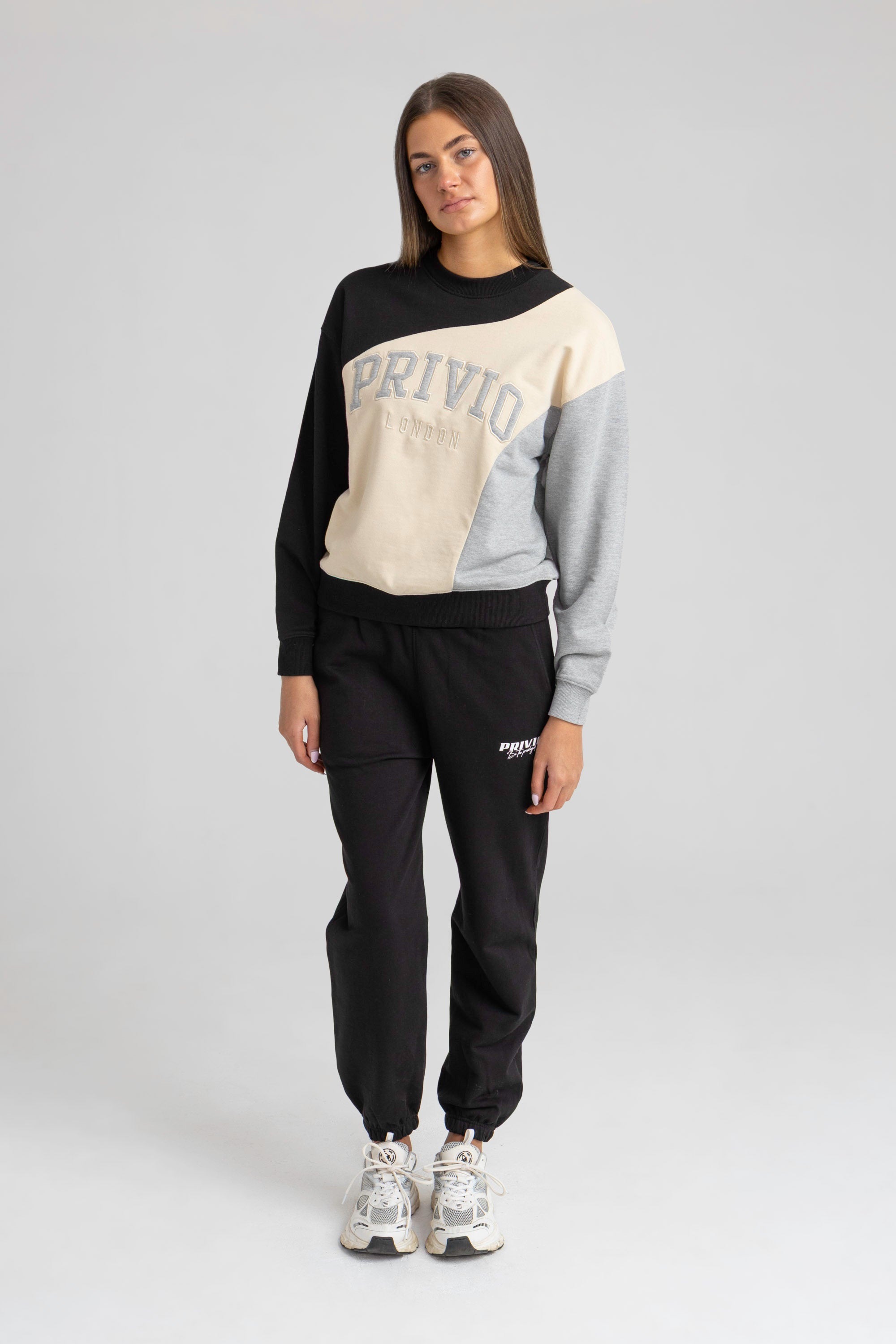 CUT AND SEW PANNEL SWEATSHIRT