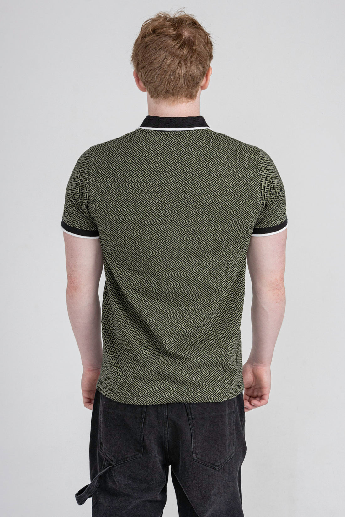SLIM FIT JACQUARD POLO T SHIRT